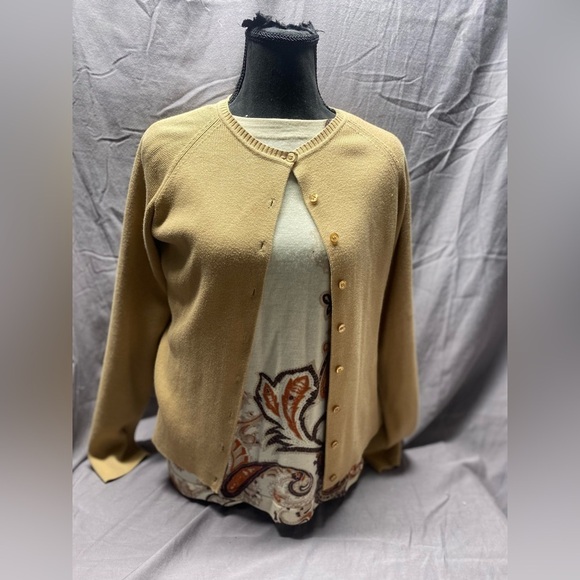 Talbots lightweight Spring Sweater LOT 6 sz M - cashmere merino wool - Picture 2 of 14